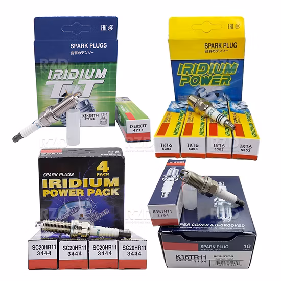 Cowtotal Factory Auto Resistor Iridium Platinum Bujias Bujias para Denso Toyota Hyundai para Mazda Ford Renault Peugeot Nissan